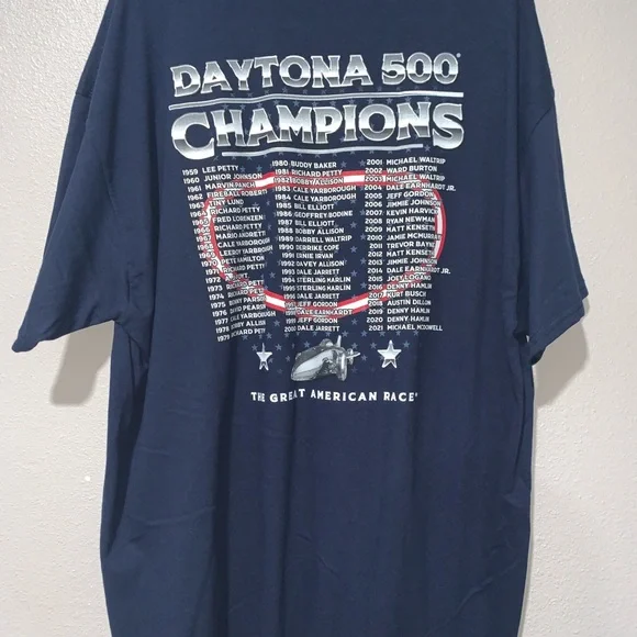 NASCAR Dayton 500 The Great American Race T-Shirt Design on the back Size: XXL - Picture 4 of 4